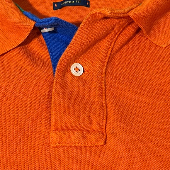 Polo Ralph Lauren Polo Shirt Mens Medium Custom Fit Big Pony Number3 Rugby *FLAW - Picture 6 of 8